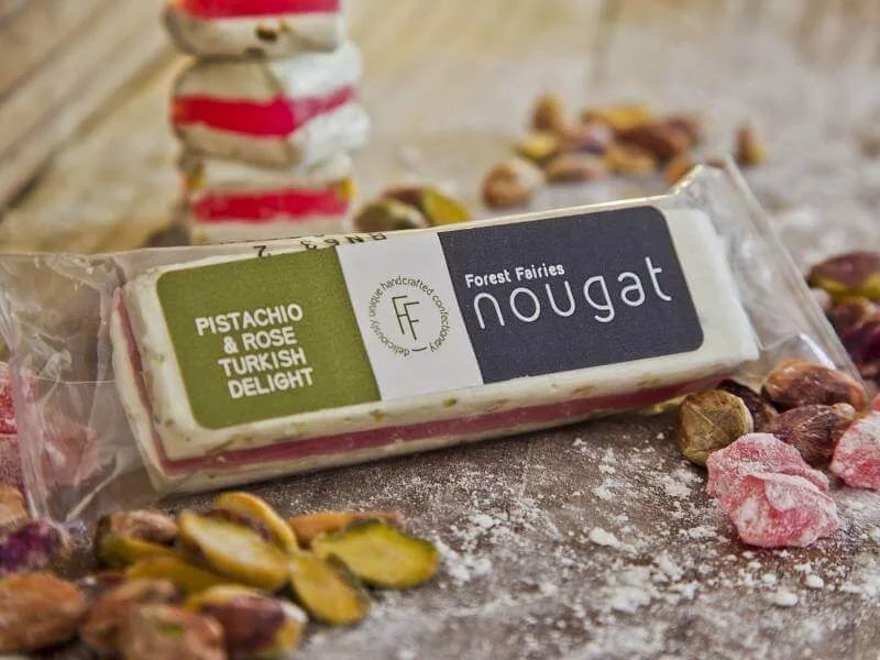 Pistachio & Rose Turkish Delight Bar – Single – Forest Fairies